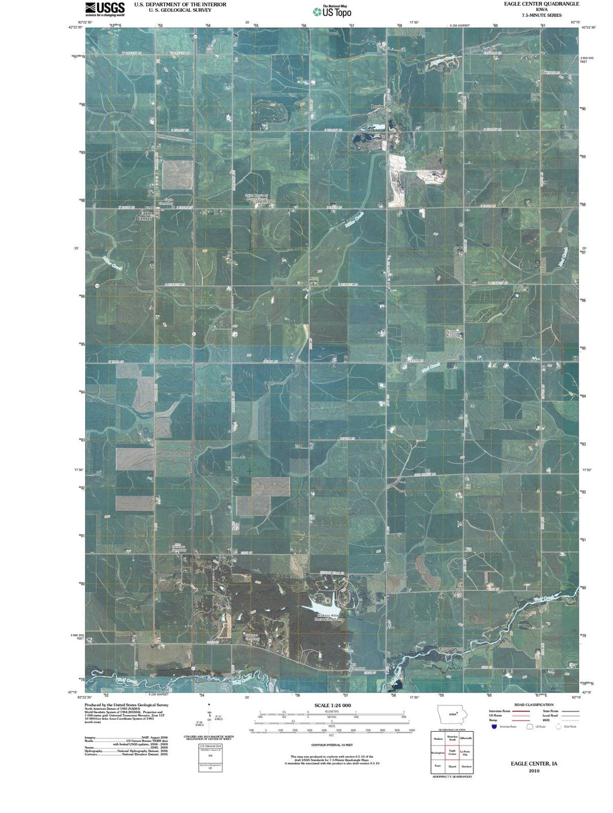 2010 Eagle Center, IA - Iowa - USGS Topographic Map