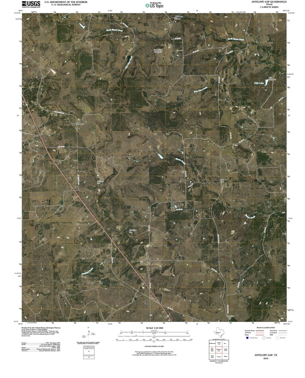 2010 Antelope Gap, TX - Texas - USGS Topographic Map