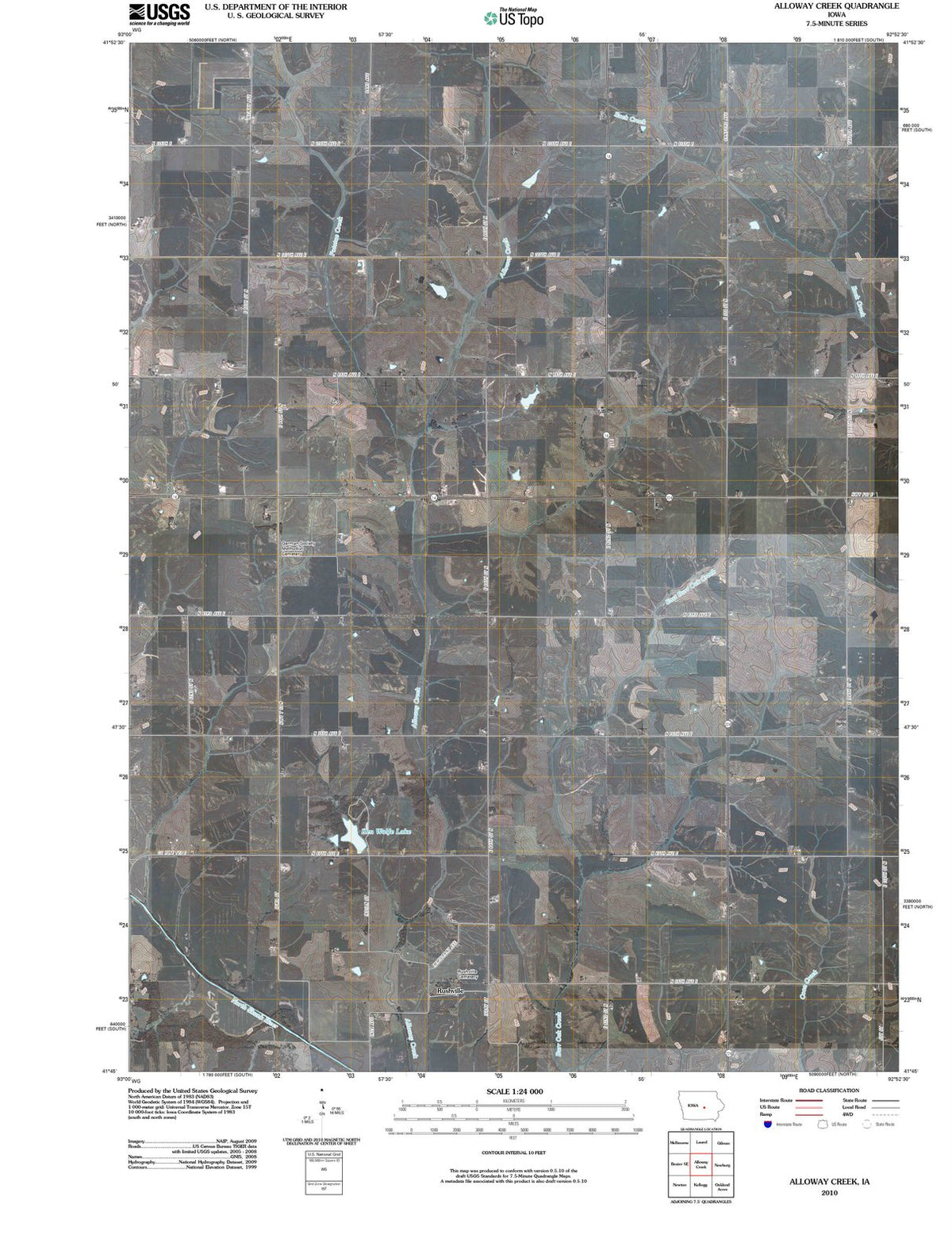 2010 Alloway Creek, IA - Iowa - USGS Topographic Map