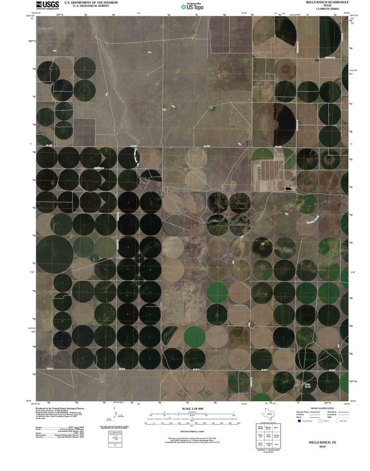 2010 Wells Ranch, TX - Texas - USGS Topographic Map