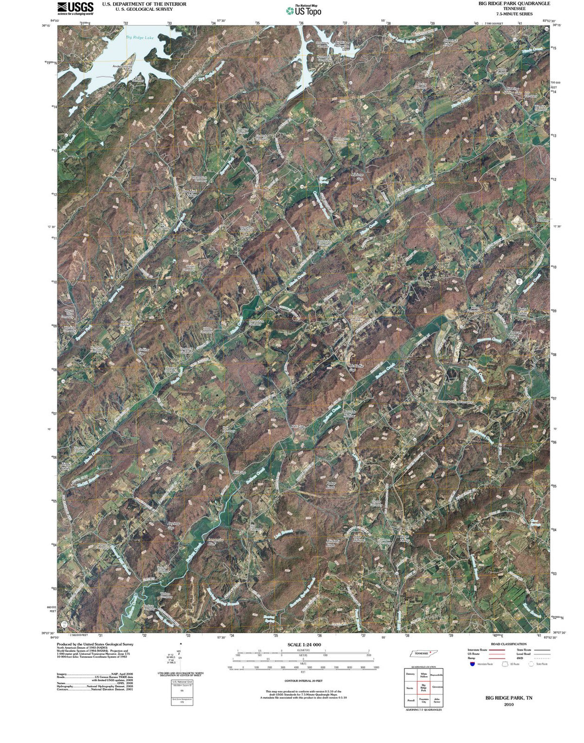 2010 Big Ridge Park, TN - Tennessee - USGS Topographic Map