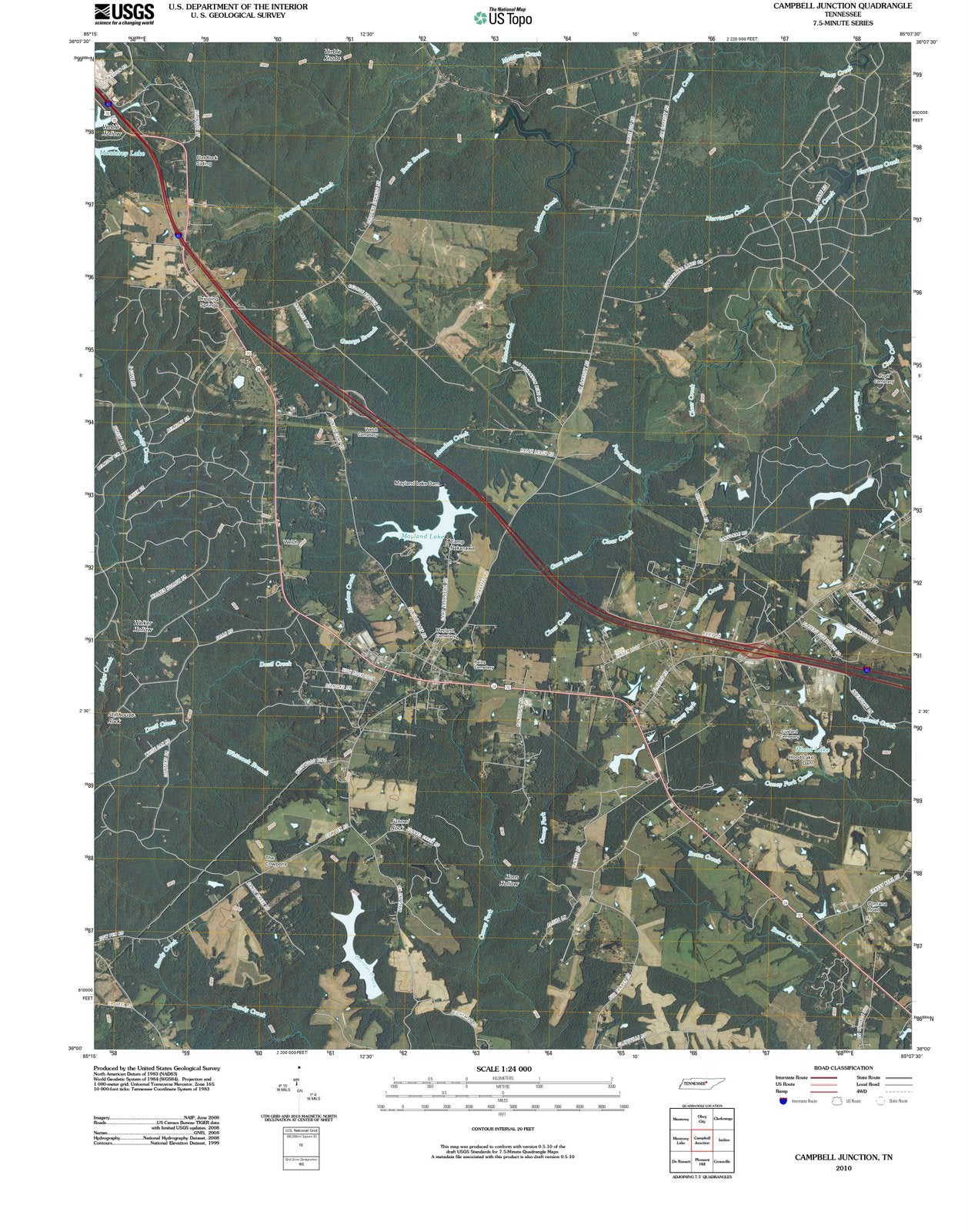2010 Campbell Junction, TN - Tennessee - USGS Topographic Map