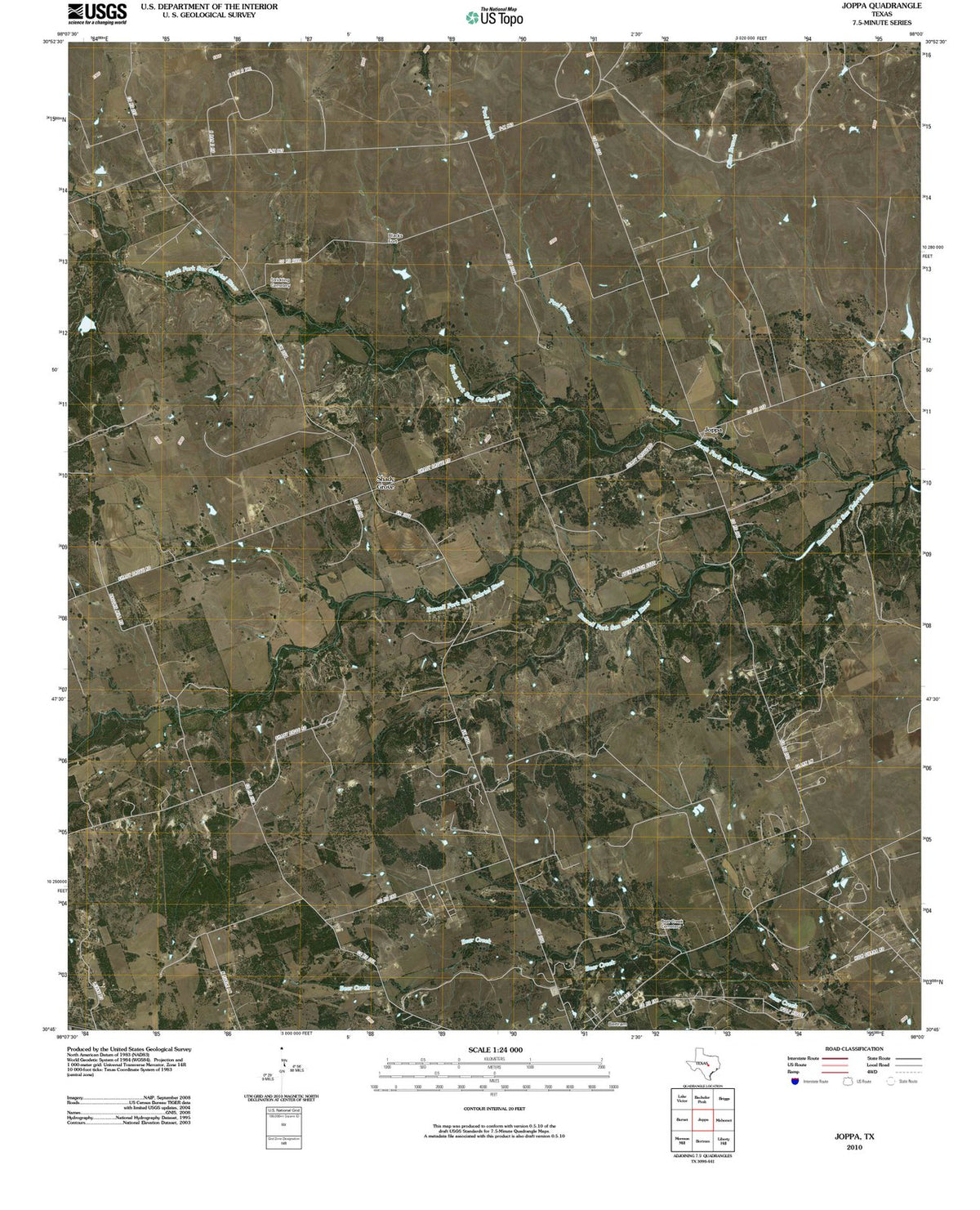 2010 Joppa, TX - Texas - USGS Topographic Map