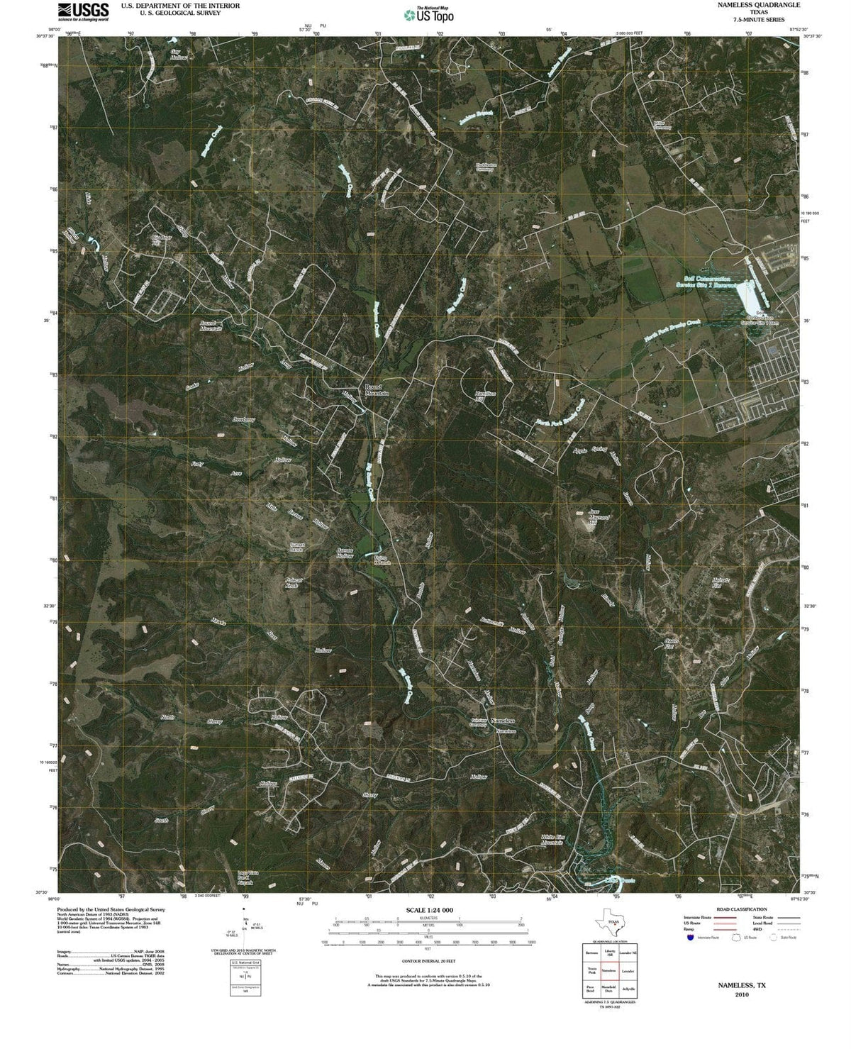 2010 Nameless, TX - Texas - USGS Topographic Map