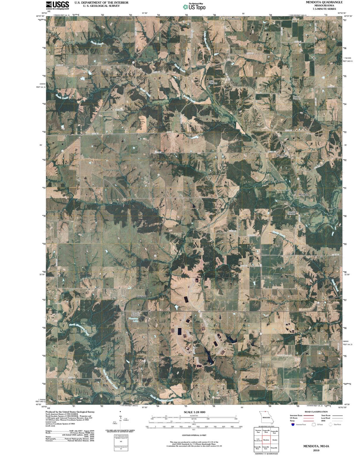 2010 Mendota, MO - Missouri - USGS Topographic Map