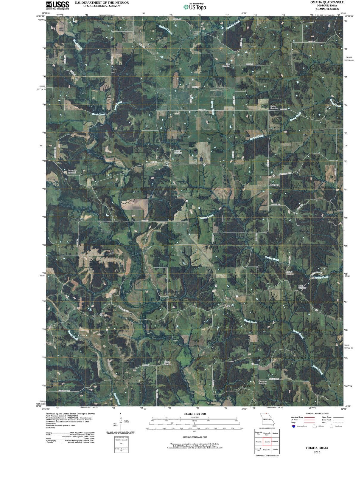 2010 Omaha, MO - Missouri - USGS Topographic Map