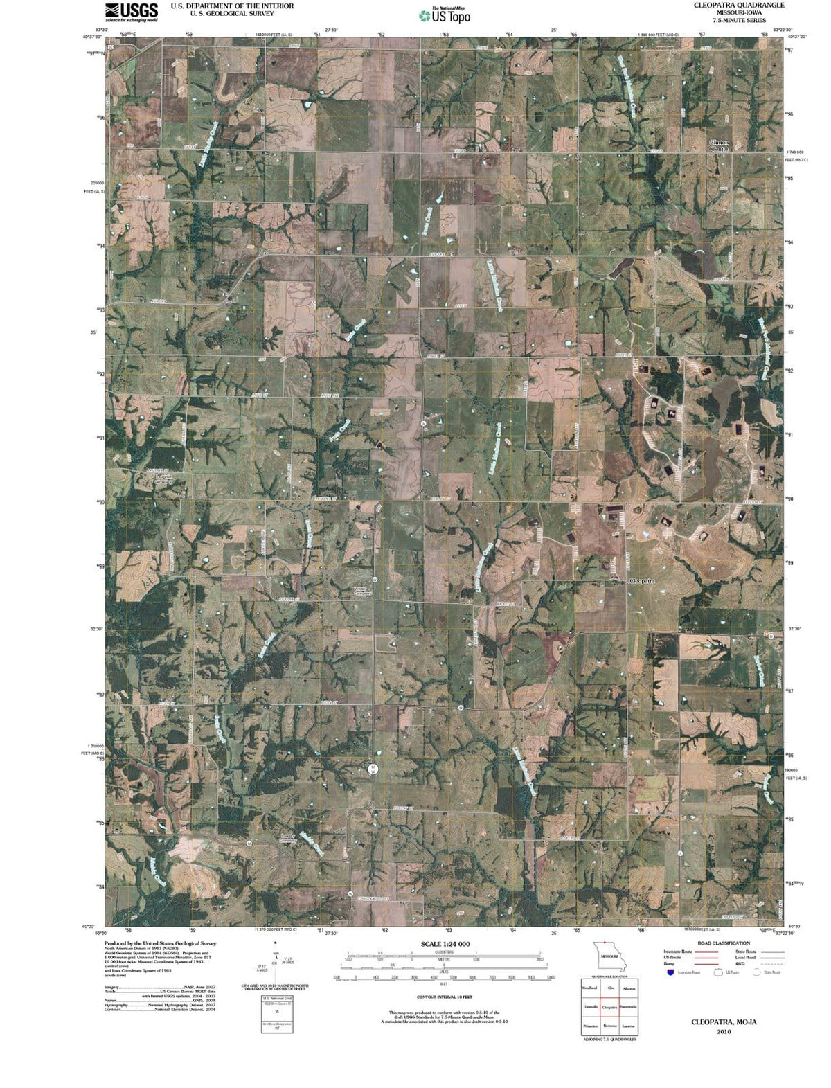 2010 Cleopatra, MO - Missouri - USGS Topographic Map