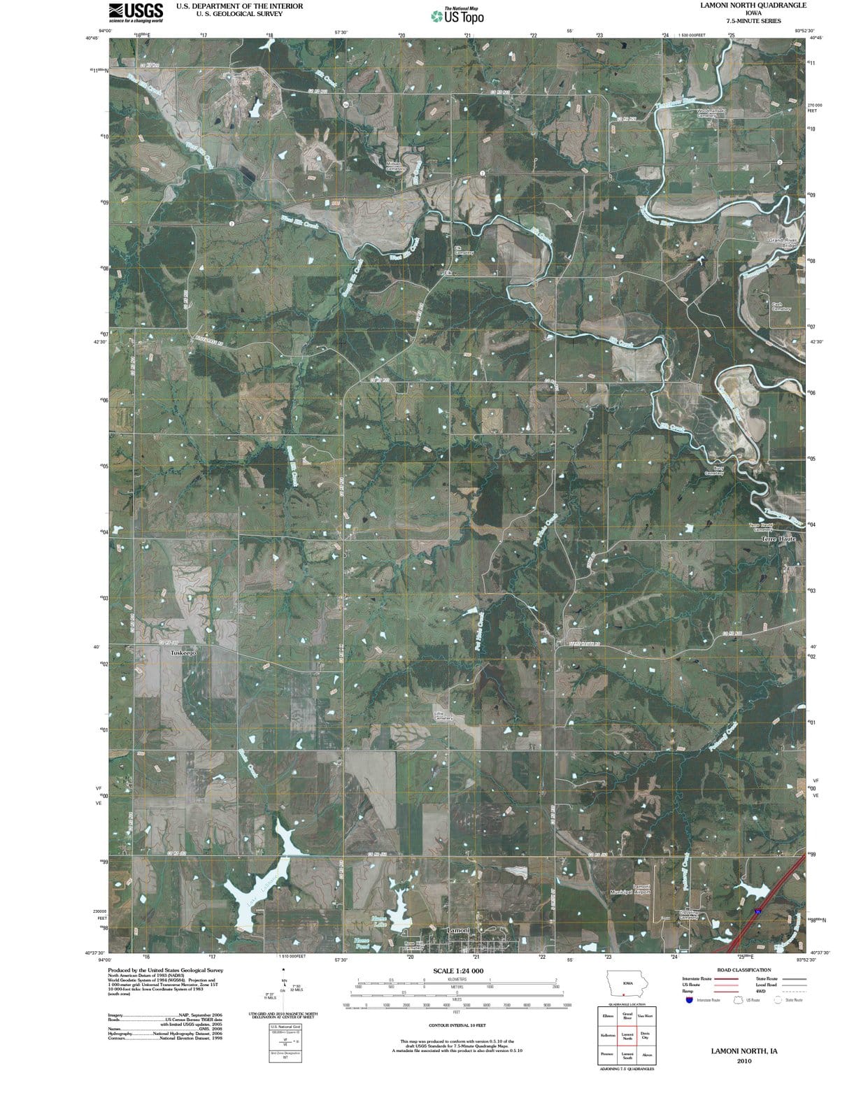 2010 Lamoni North, IA - Iowa - USGS Topographic Map