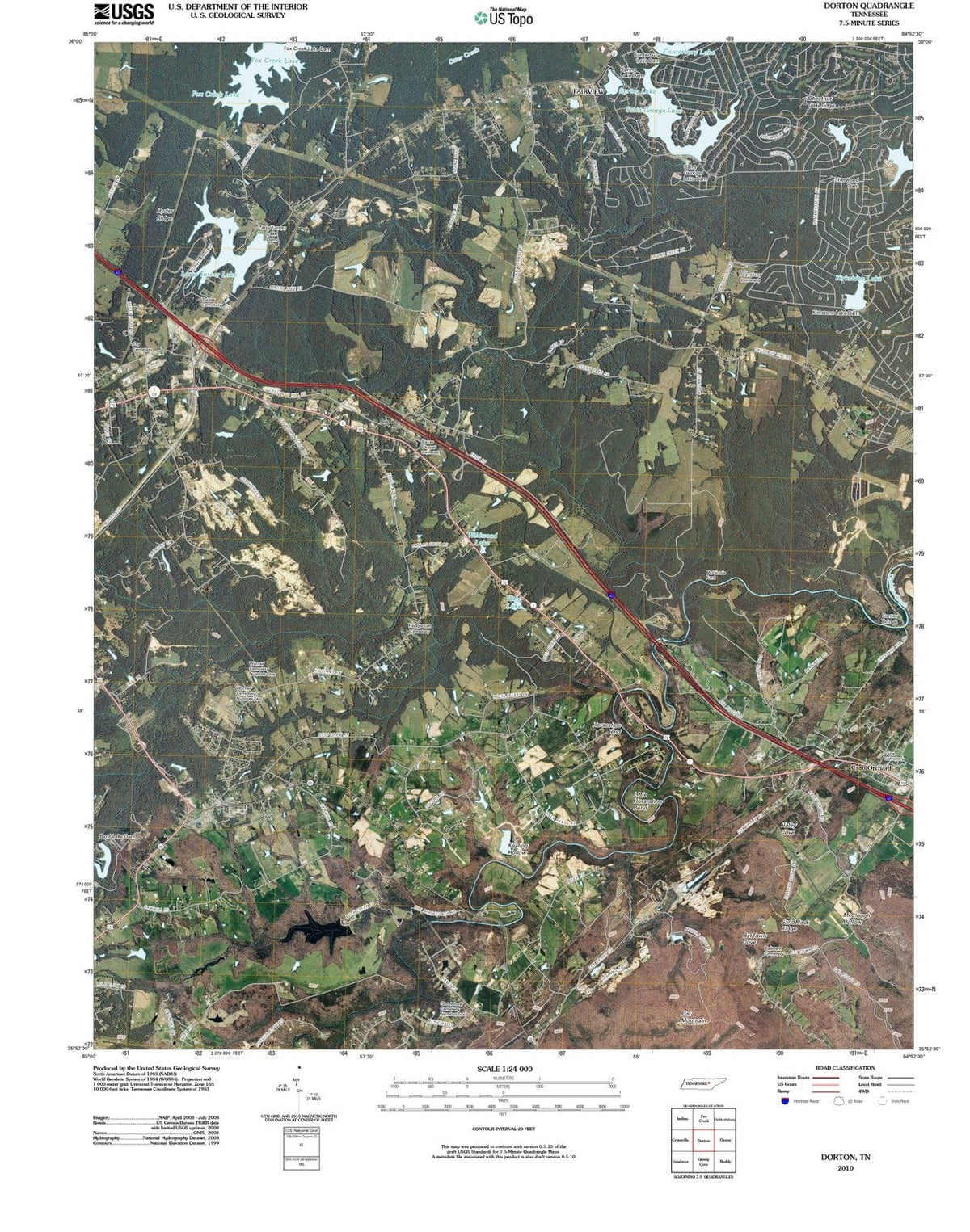 2010 Dorton, TN - Tennessee - USGS Topographic Map