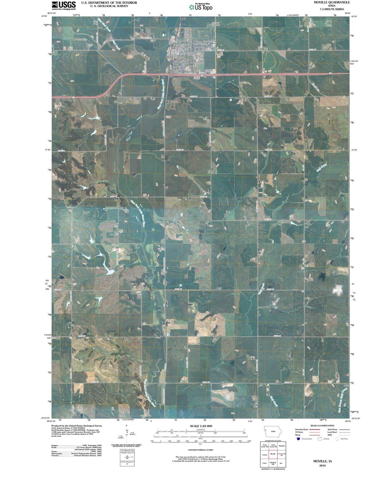 2010 Moville, IA - Iowa - USGS Topographic Map