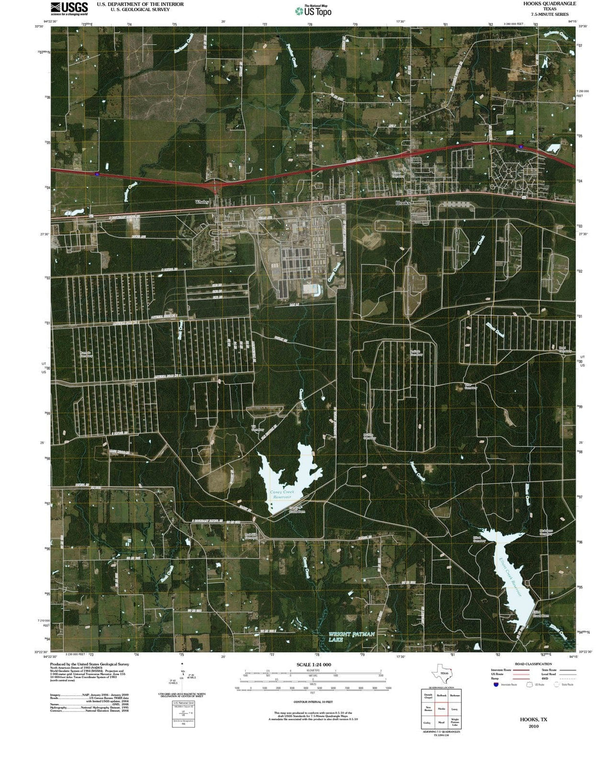 2010 Hooks, TX - Texas - USGS Topographic Map