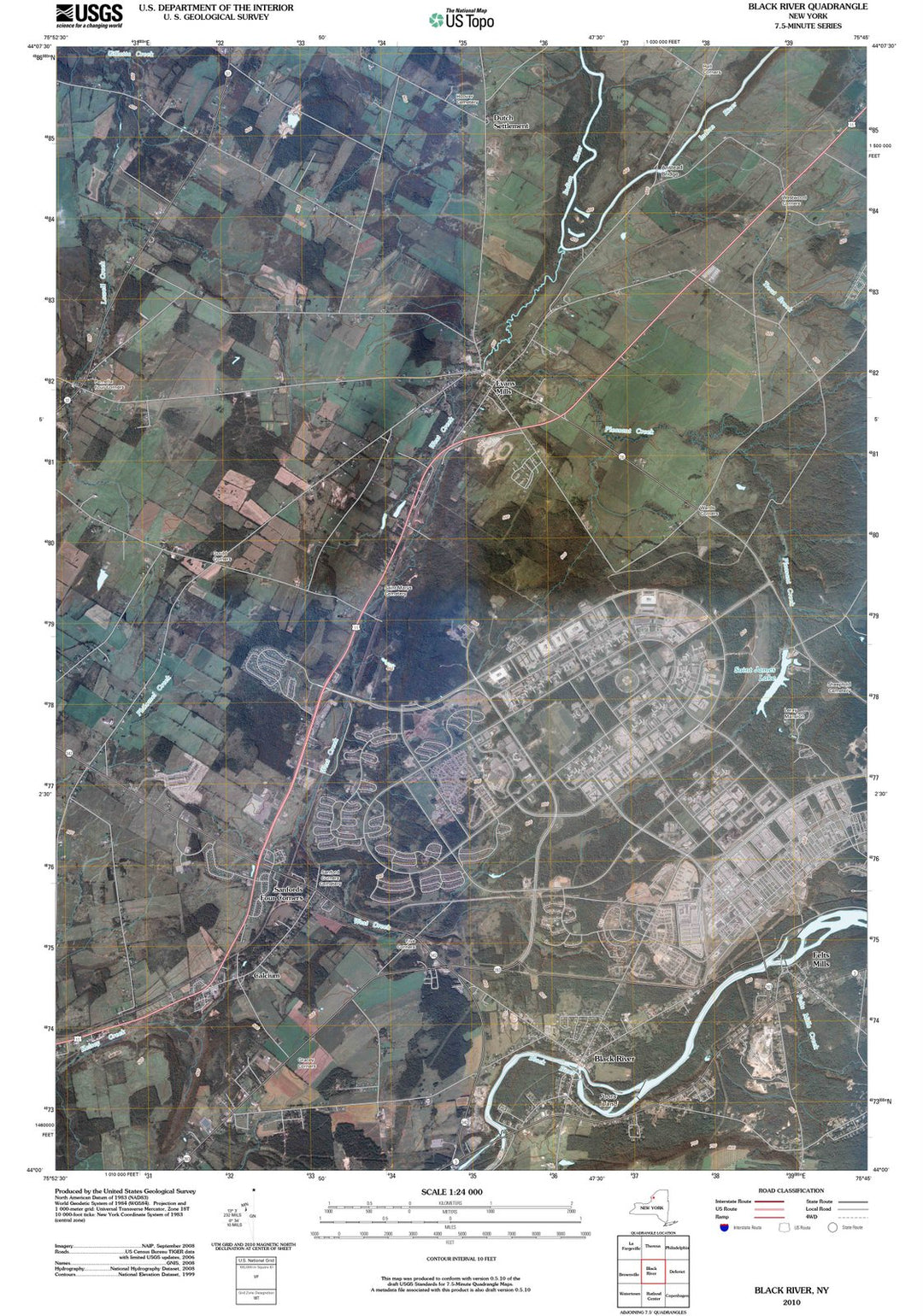 2010 Black River, NY - New York - USGS Topographic Map