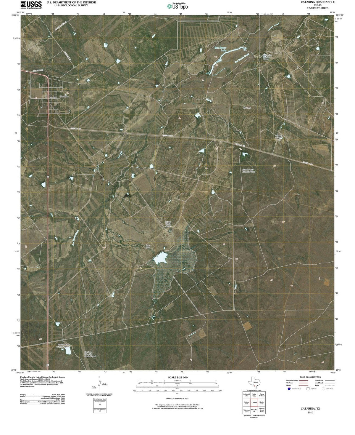 2010 Catarina, TX - Texas - USGS Topographic Map
