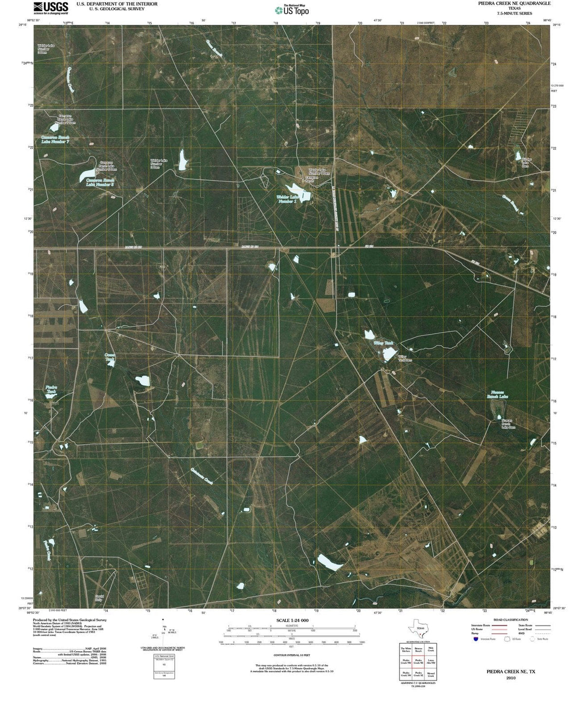 2010 Piedra Creek, TX - Texas - USGS Topographic Map