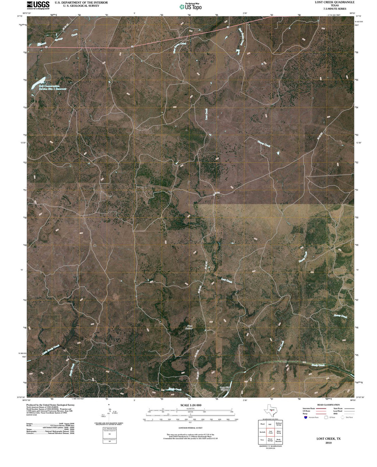 2010 Lost Creek, TX - Texas - USGS Topographic Map