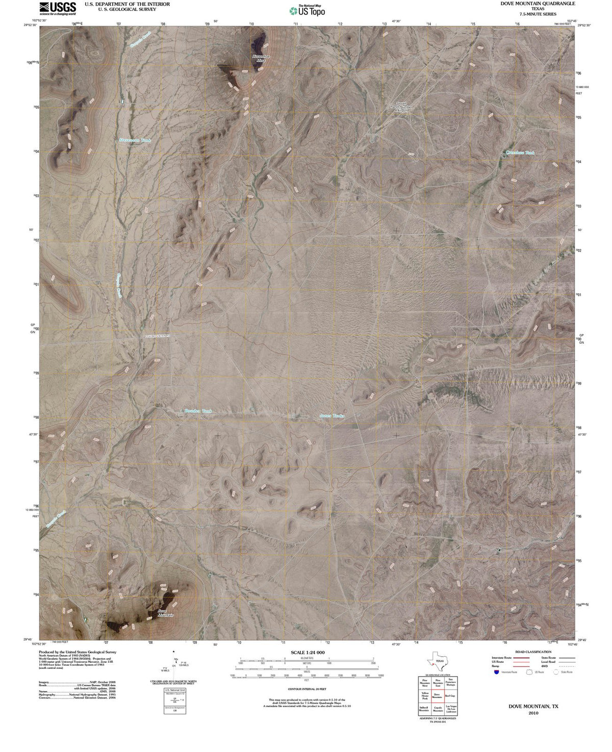 2010 Dove Mountain, TX - Texas - USGS Topographic Map
