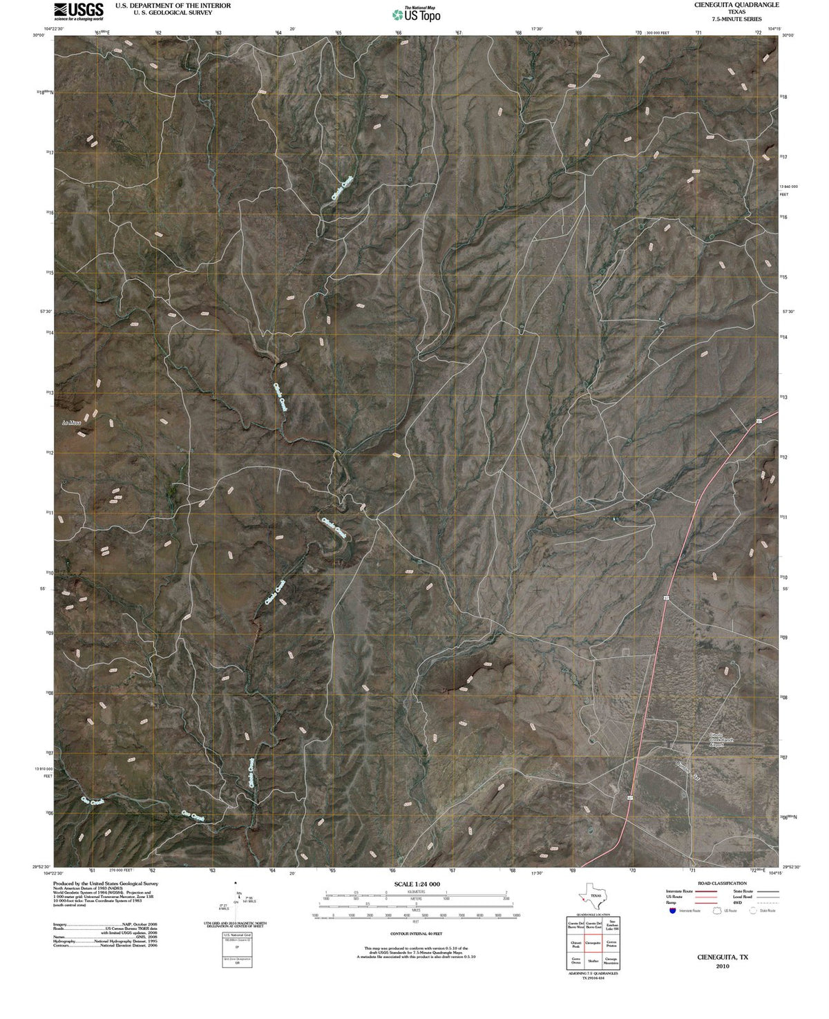 2010 Cieneguita, TX - Texas - USGS Topographic Map