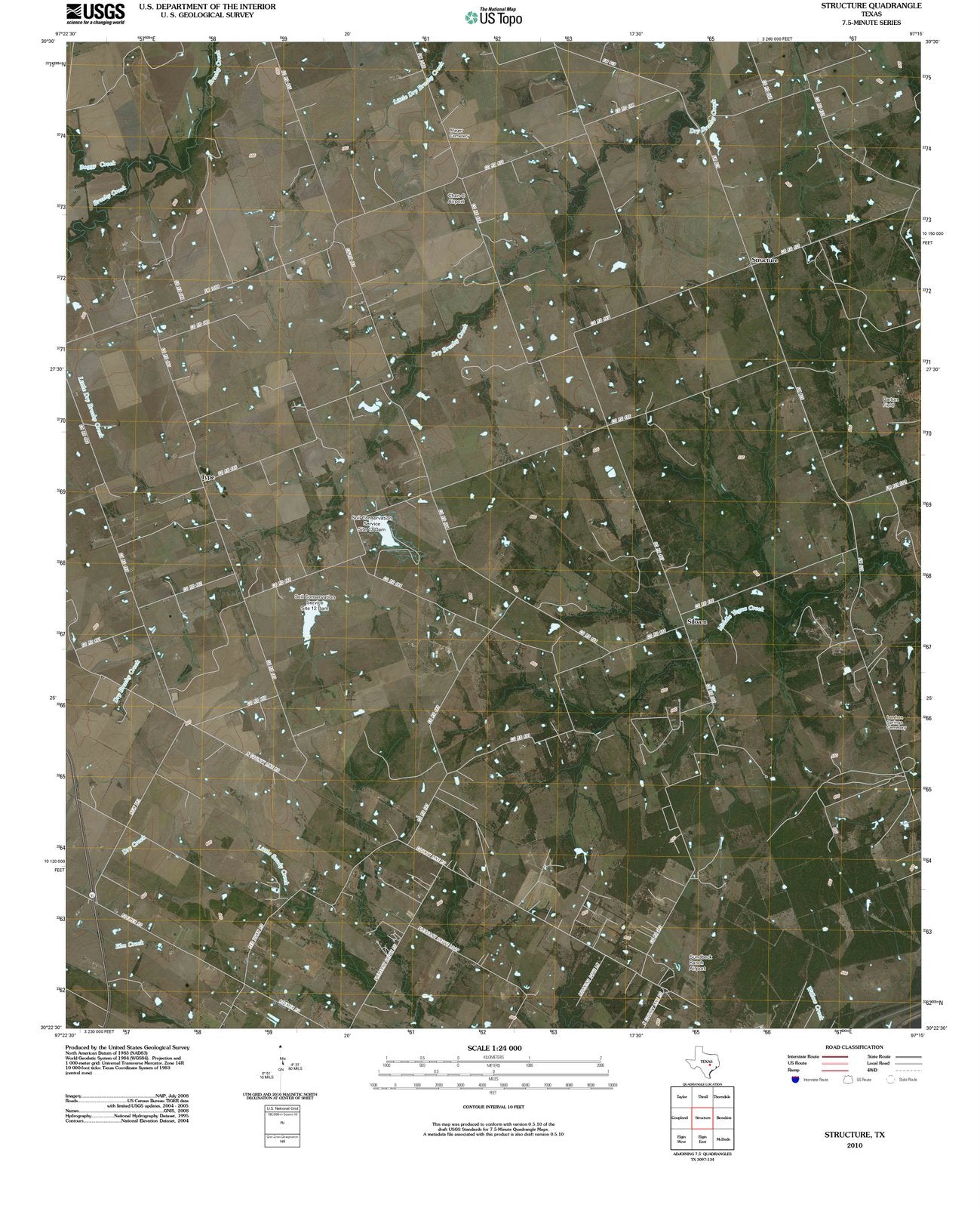 2010 Structure, TX - Texas - USGS Topographic Map