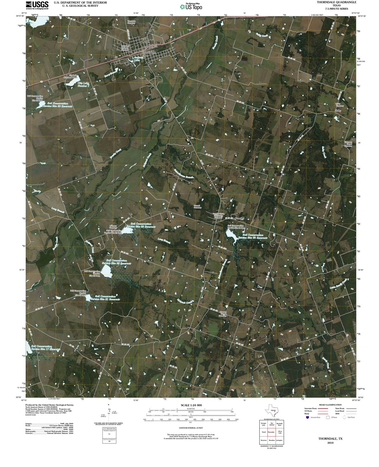 2010 Thorndale, TX - Texas - USGS Topographic Map