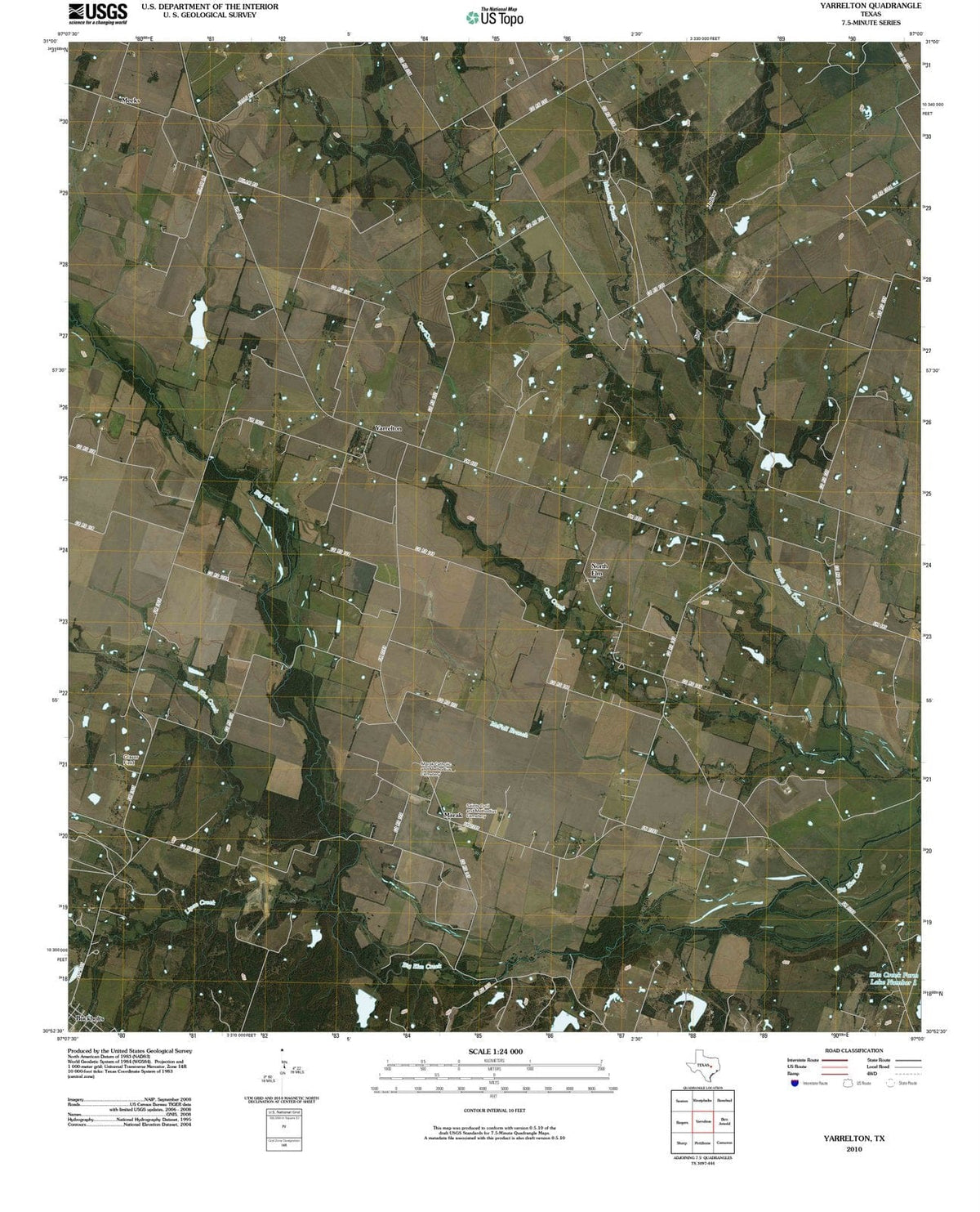 2010 Yarrelton, TX - Texas - USGS Topographic Map