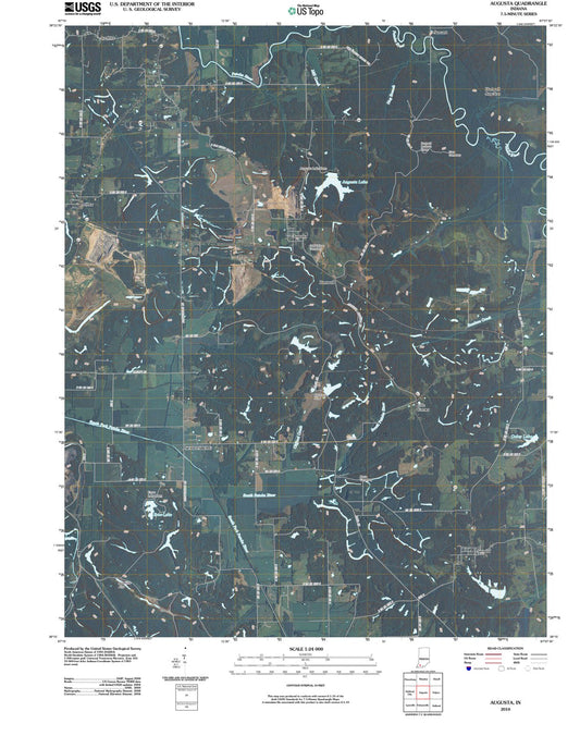 2010 Augusta, in - Indiana - USGS Topographic Map