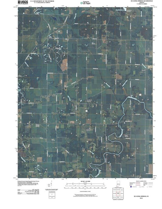 2010 De Gonia Springs, in - Indiana - USGS Topographic Map