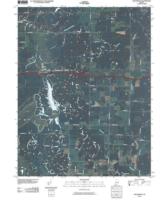 2010 Folsomville, in - Indiana - USGS Topographic Map