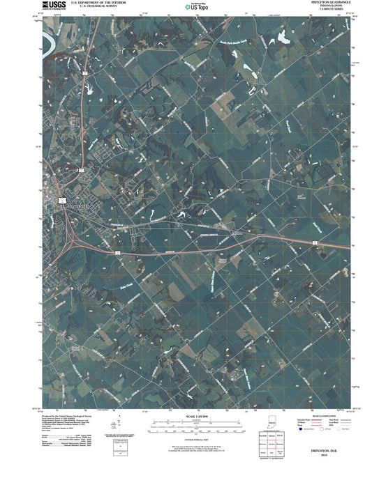 2010 Fritchton, in - Indiana - USGS Topographic Map