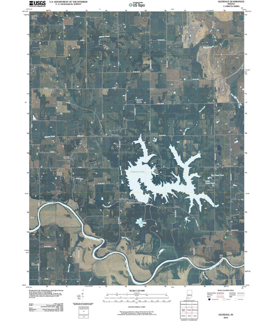 2010 Glendale, in - Indiana - USGS Topographic Map