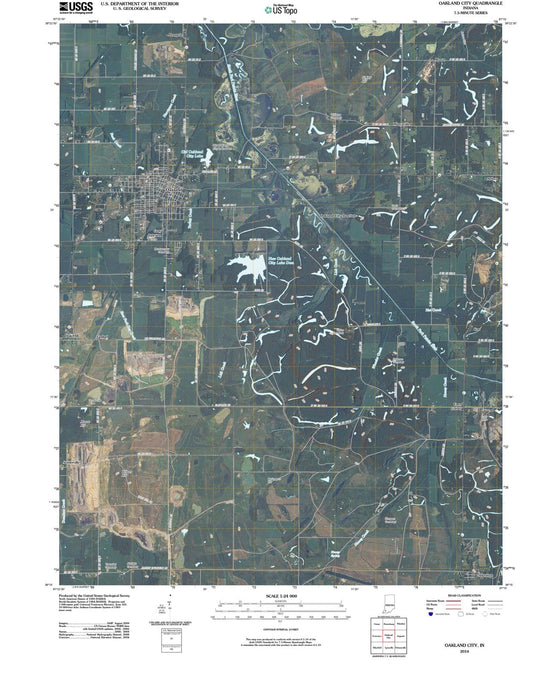 2010 Oakland City, in - Indiana - USGS Topographic Map