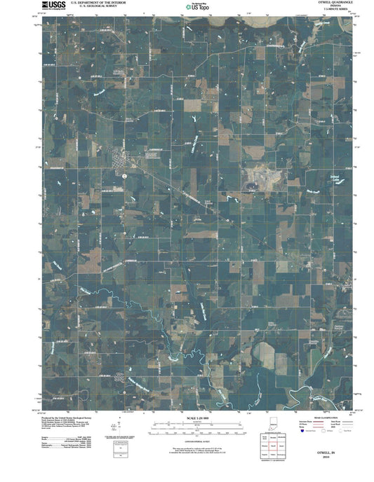 2010 Otwell, in - Indiana - USGS Topographic Map