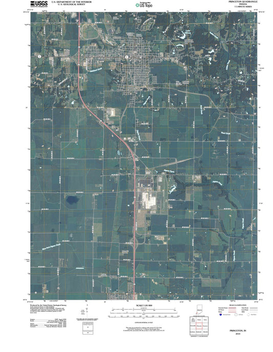2010 Princeton, in - Indiana - USGS Topographic Map