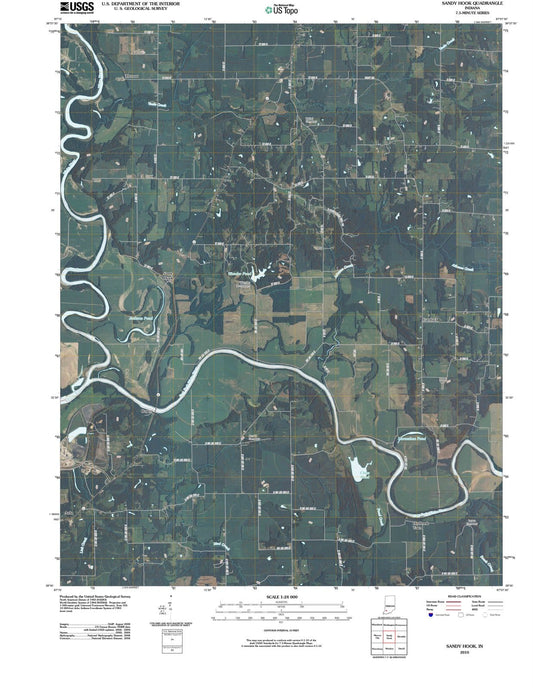 2010 Sandy Hook, in - Indiana - USGS Topographic Map