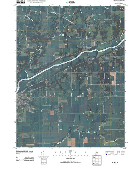 2010 Attica, in - Indiana - USGS Topographic Map