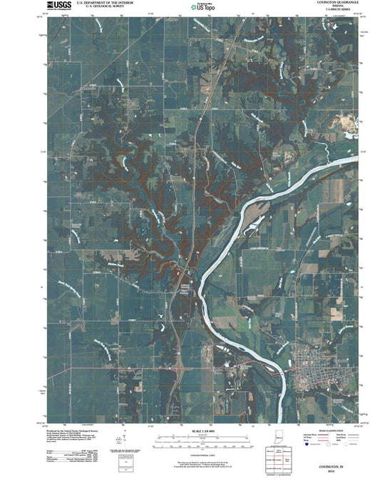 2010 Covington, in - Indiana - USGS Topographic Map