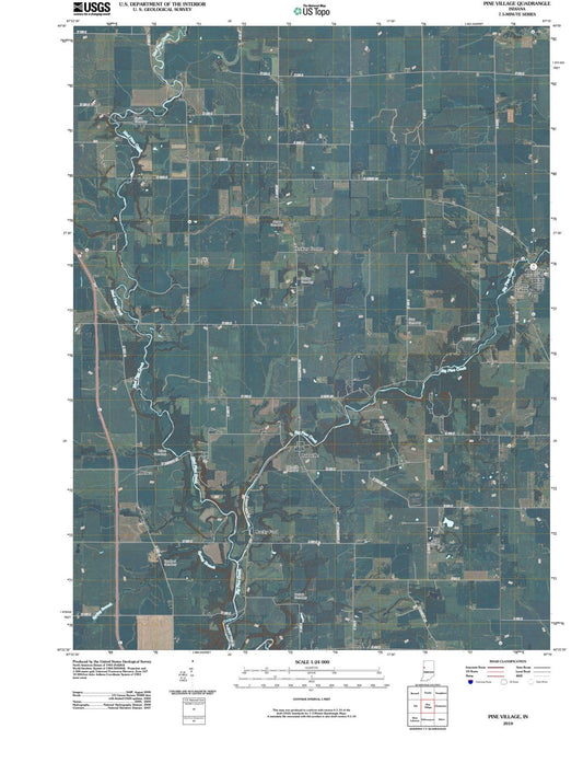 2010 Pine Village, in - Indiana - USGS Topographic Map