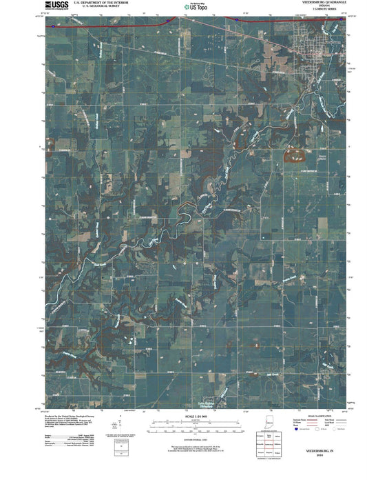 2010 Veedersburg, in - Indiana - USGS Topographic Map