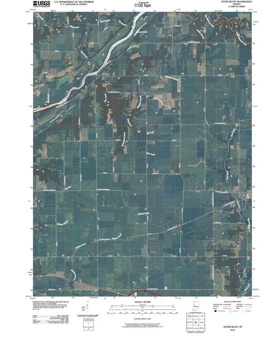 2010 Stone Bluff, in - Indiana - USGS Topographic Map