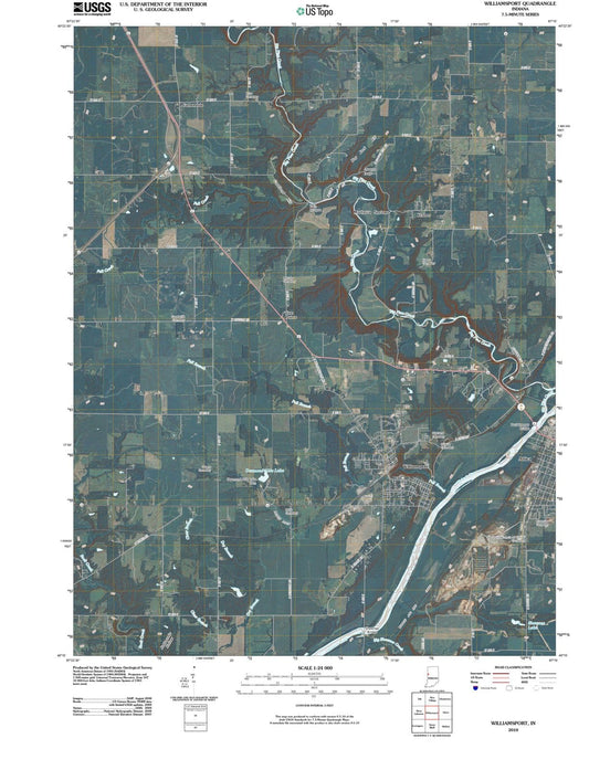 2010 Williamsport, in - Indiana - USGS Topographic Map