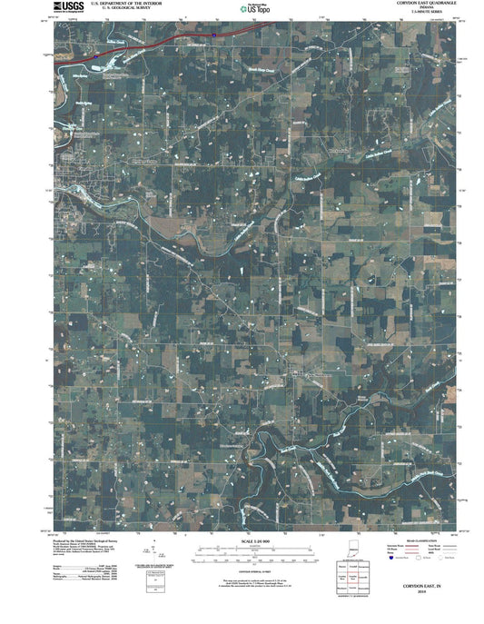 2010 Corydon East, in - Indiana - USGS Topographic Map