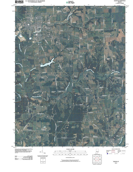 2010 Salem, in - Indiana - USGS Topographic Map
