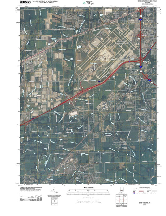 2010 Bridgeport, in - Indiana - USGS Topographic Map