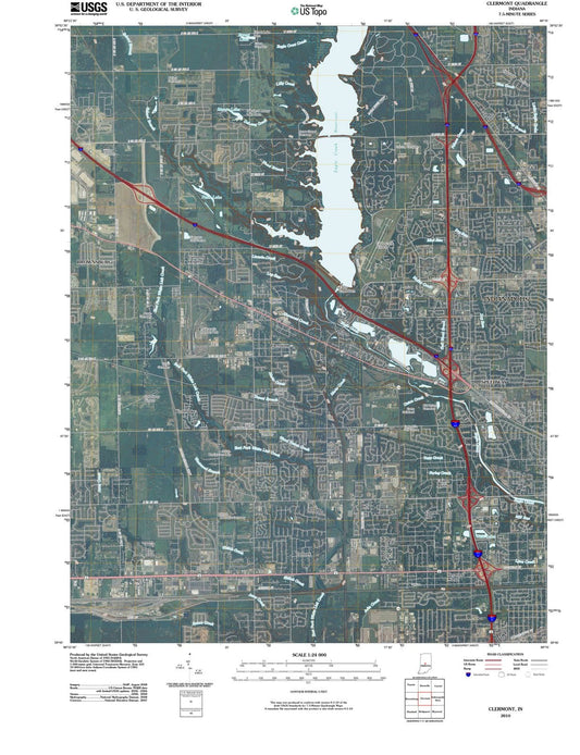 2010 Clermont, in - Indiana - USGS Topographic Map