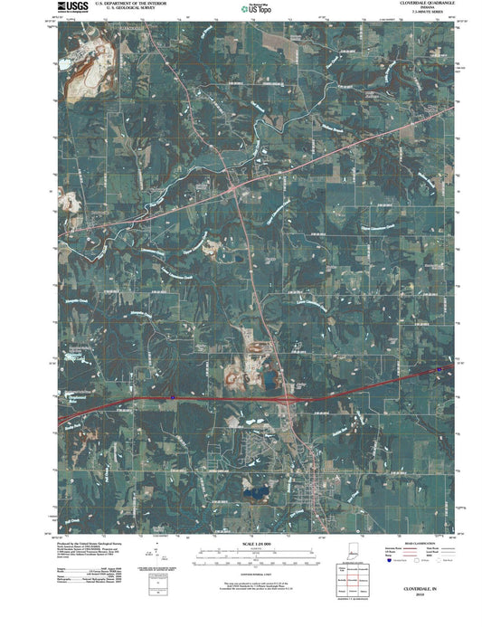 2010 Cloverdale, in - Indiana - USGS Topographic Map