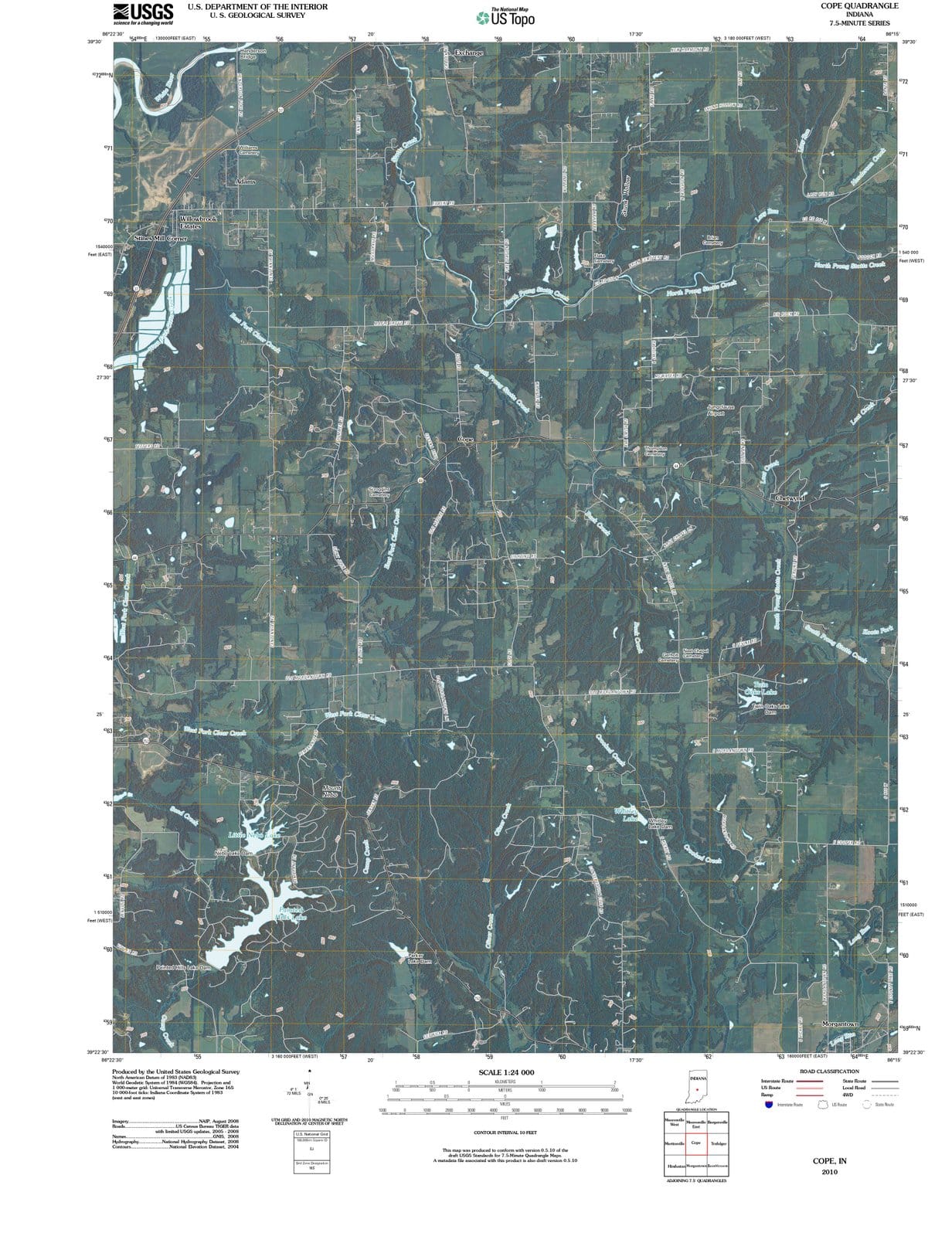 2010 Cope, in - Indiana - USGS Topographic Map