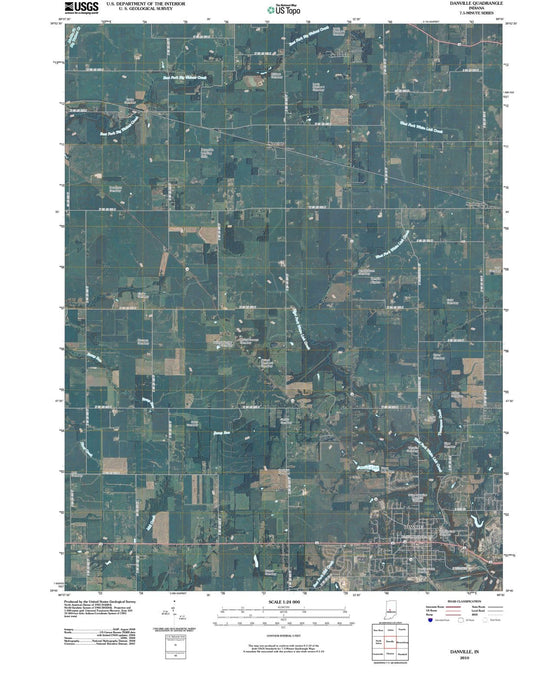 2010 Danville, in - Indiana - USGS Topographic Map