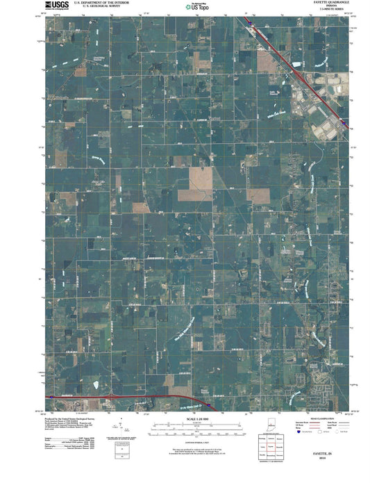 2010 Fayette, in - Indiana - USGS Topographic Map