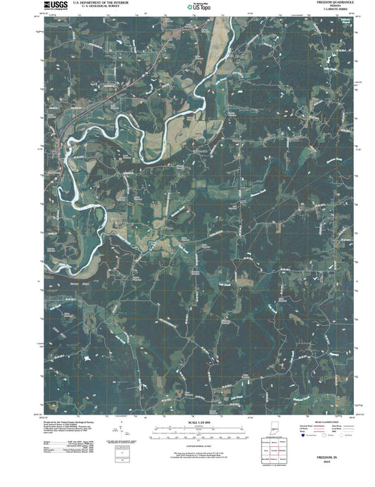 2010 Freedom, in - Indiana - USGS Topographic Map
