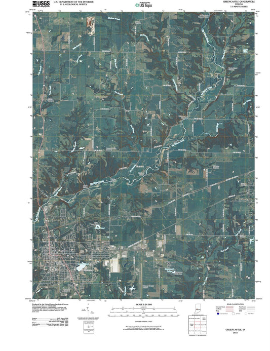 2010 Greencastle, in - Indiana - USGS Topographic Map