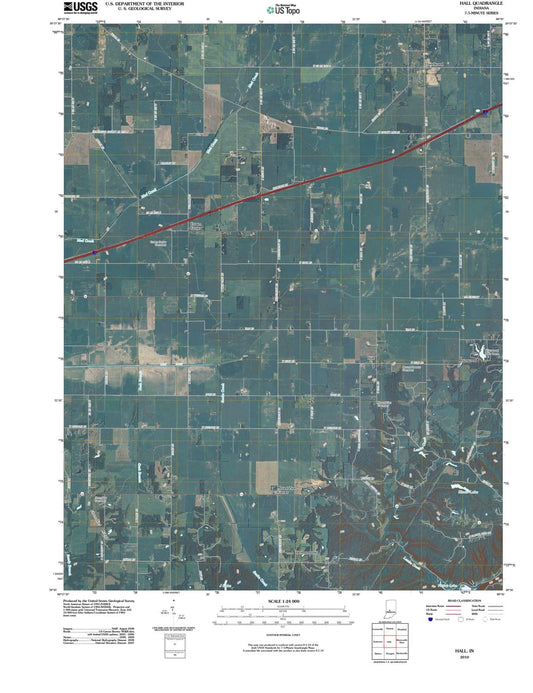 2010 Hall, in - Indiana - USGS Topographic Map